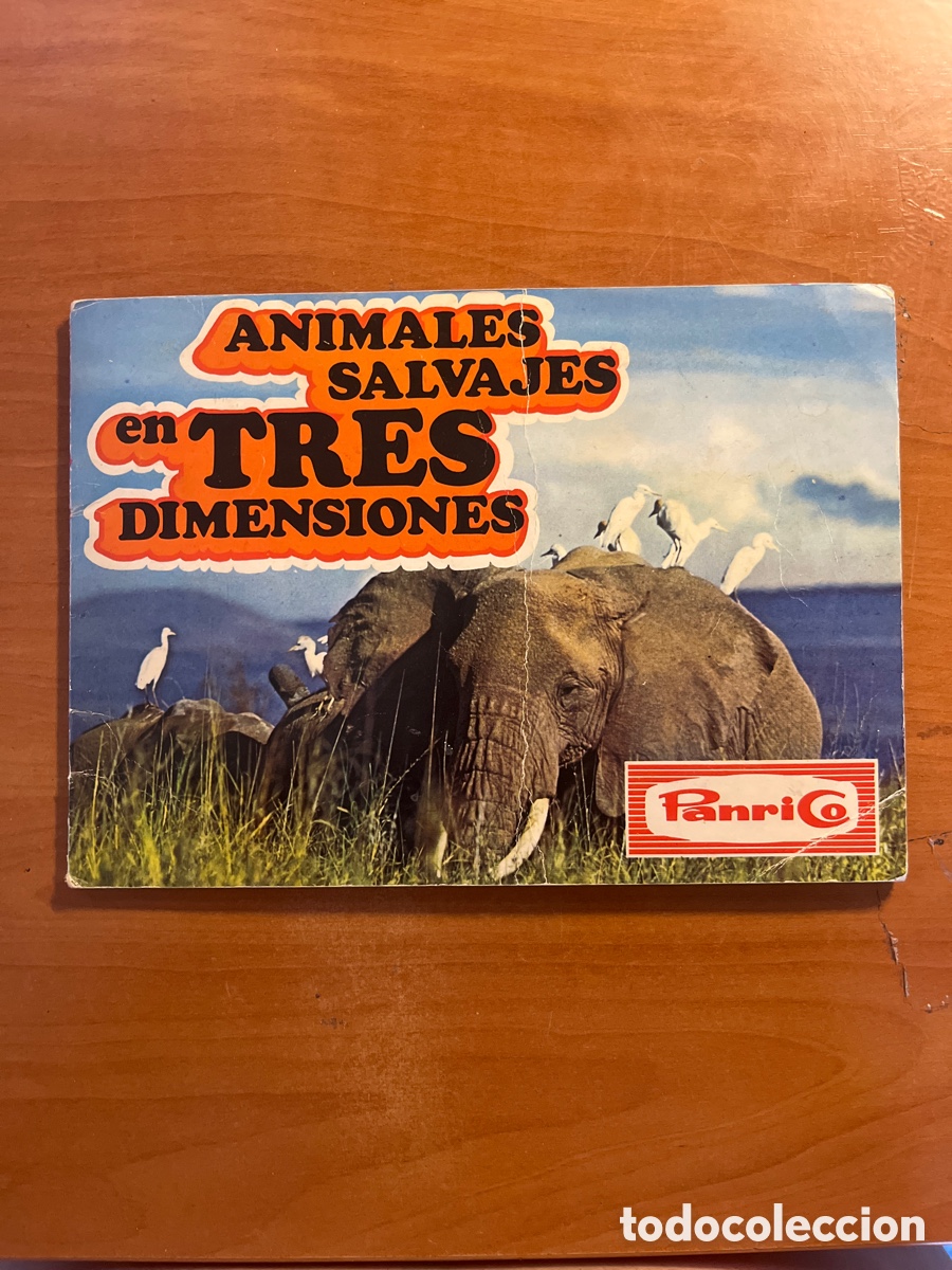 Collezionismo &Aacute;lbum: &Aacute;LBUM ANIMALES SALVAJES TRES DIMENSIONES, 48 CROMOS COMPLETO, (EDITA PANRICO)