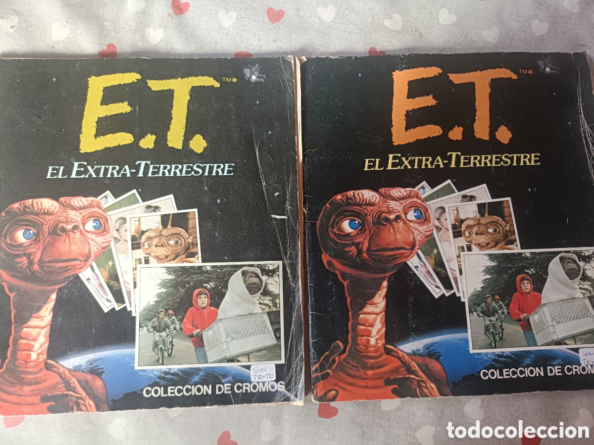 Coleccionismo &aacute;lbum: Las DOS VERSIONES del &Aacute;lbum E.T. EL EXTRATERRESTRE con texto y sin texto COMPLETOS