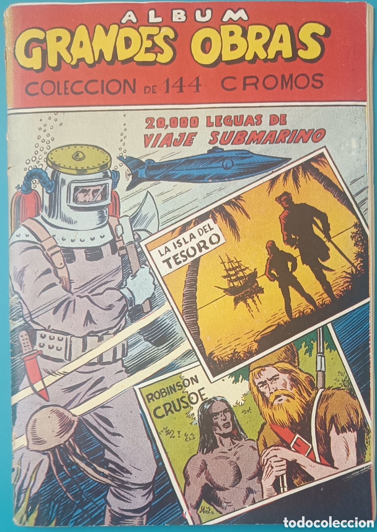 Coleccionismo &aacute;lbum: &Aacute;lbum grandes obras (veinte mil leguas de viaje submarino ) completo original