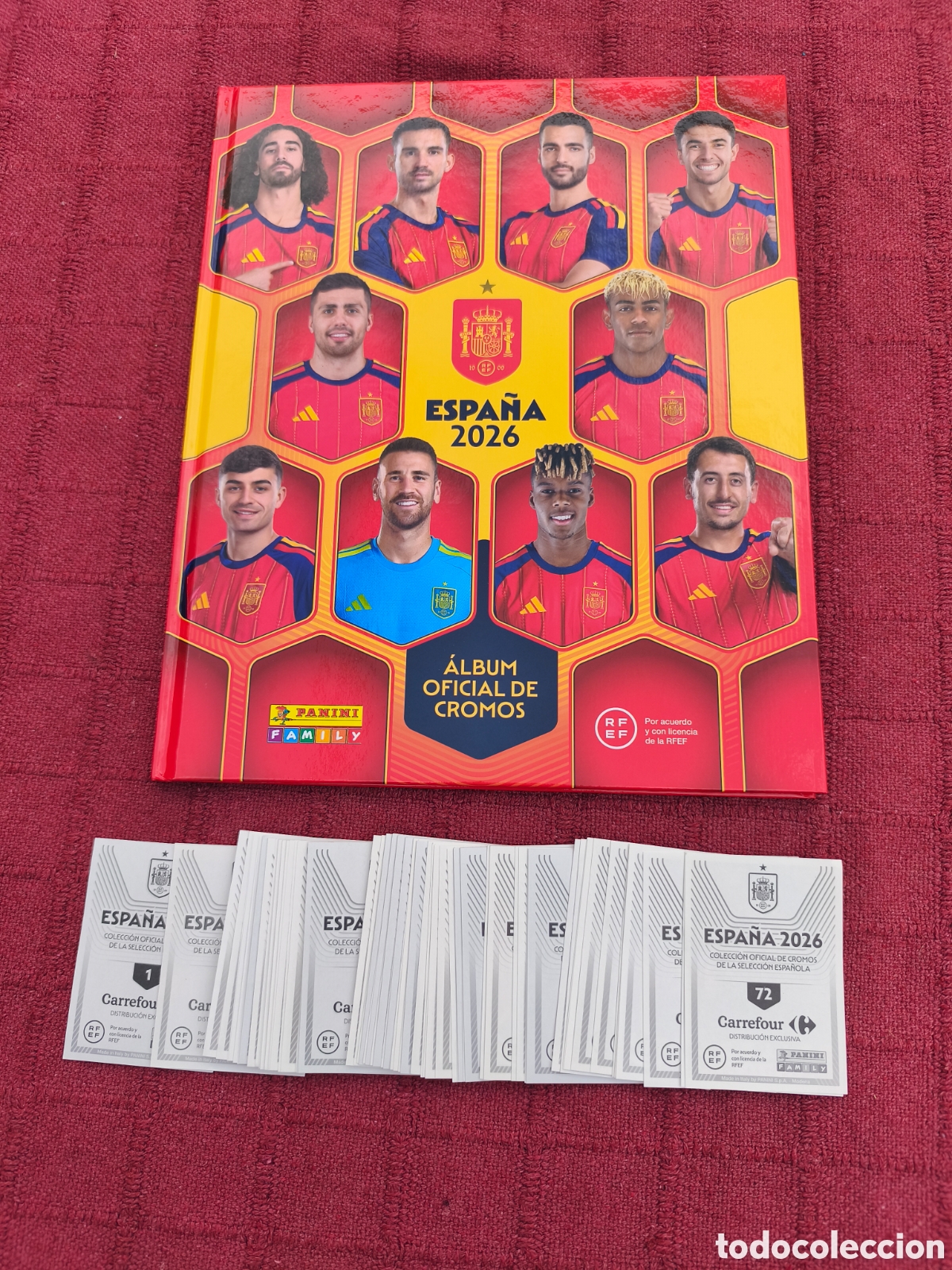 Coleccionismo &aacute;lbum: ALBUM DE CROMOS MUNDIAL DE FUTBOL SELECCI&Oacute;N ESPA&Ntilde;OLA ESPA&Ntilde;A 2026 COMPLETO CARREFOUR ALBUM OFICIAL