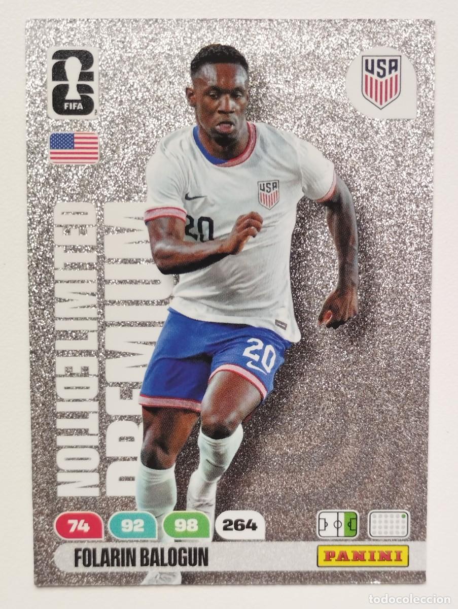 Coleccionismo &aacute;lbum: CROMO CARD ADRENALYN MUNDIAL WORLD CUP 2026 LIMITED EDITION PREMIUM FOLARIN BALOGUN ESTADOS UNIDOS