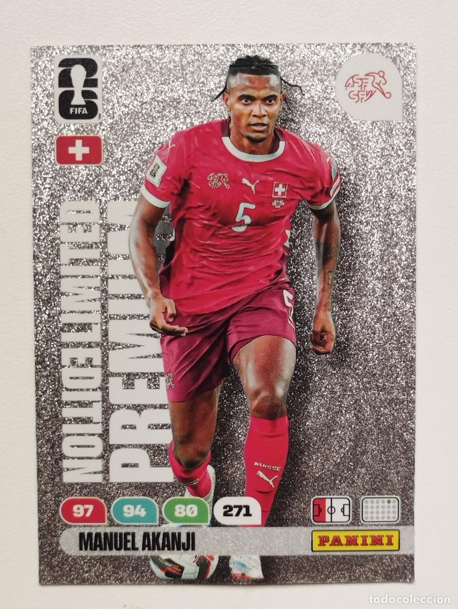 Coleccionismo &aacute;lbum: CROMO CARD ADRENALYN MUNDIAL WORLD CUP 2026 LIMITED EDITION PREMIUM MANUEL AKANJI SUIZA