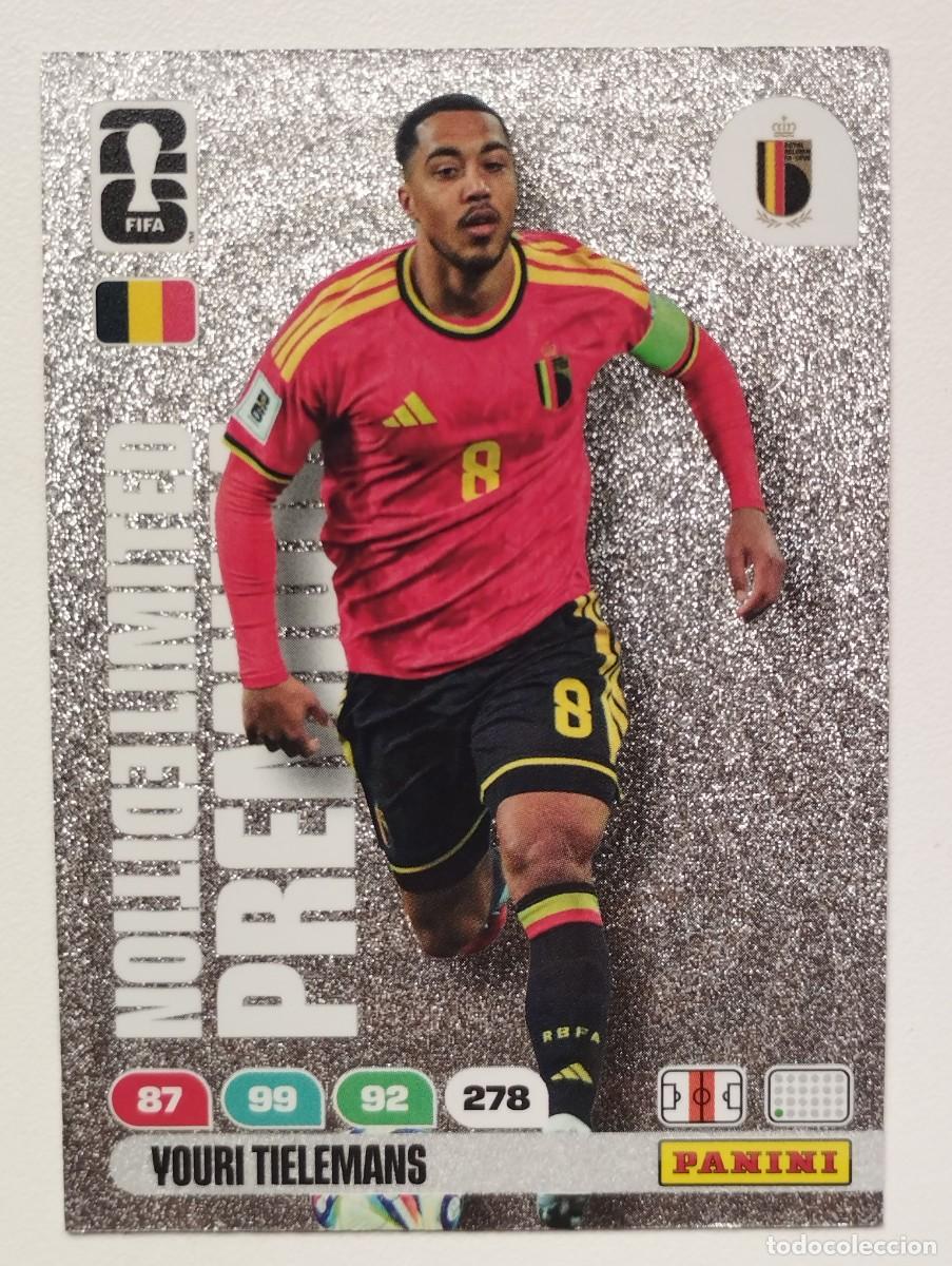 Coleccionismo &aacute;lbum: CROMO CARD ADRENALYN MUNDIAL WORLD CUP 2026 LIMITED EDITION PREMIUM YOURI TIELEMANS BELGICA