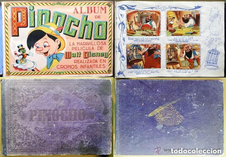 Coleccionismo &aacute;lbum: Album Completo de PINOCHO de la Pel&iacute;cula de Walt Disney Edictorial FHER A&ntilde;os 40 / 50 Con Tapas Duras