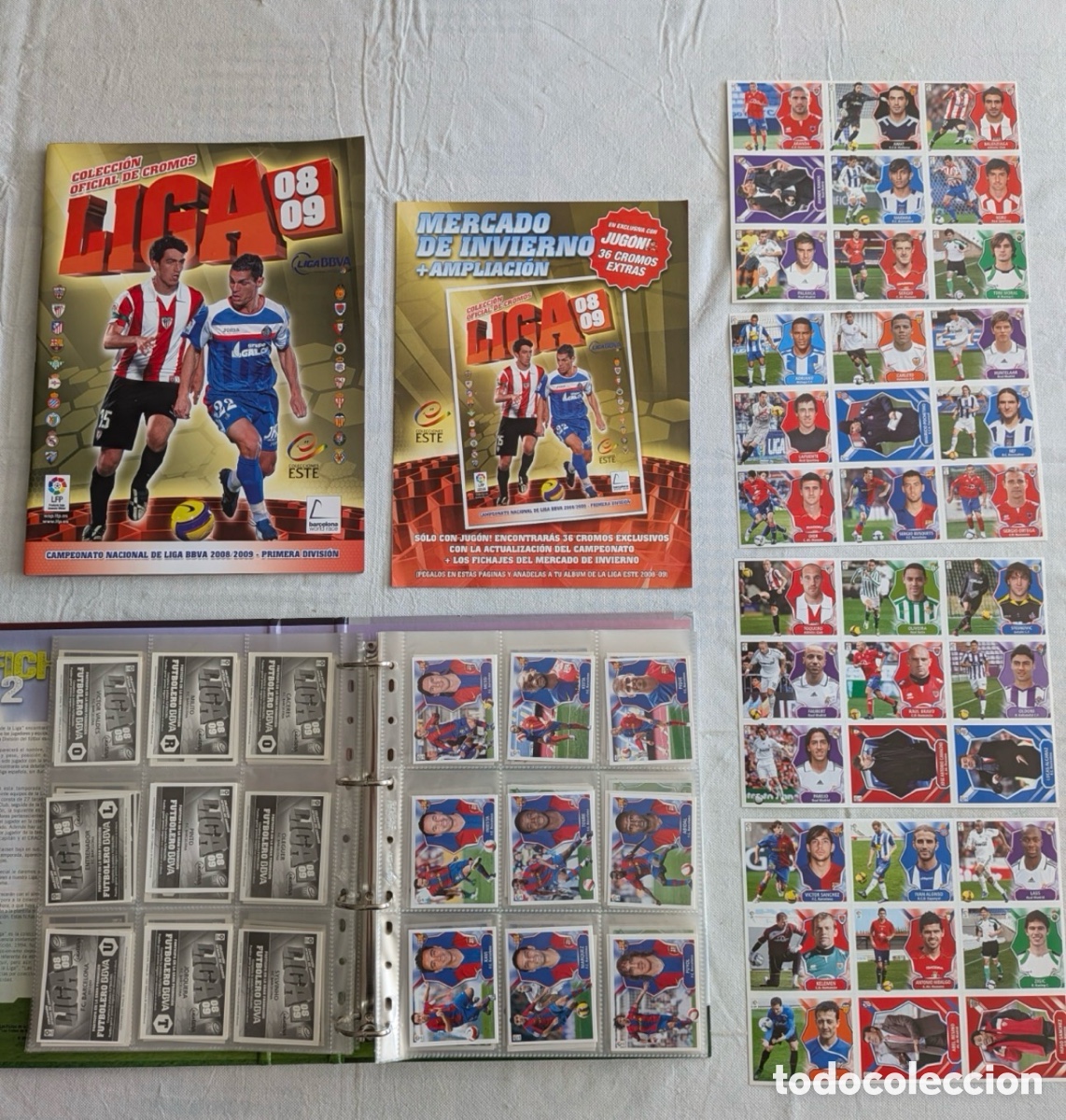 Coleccionismo &aacute;lbum: Colecci&oacute;n Completa Liga este 08-09 con Mercado de invierno