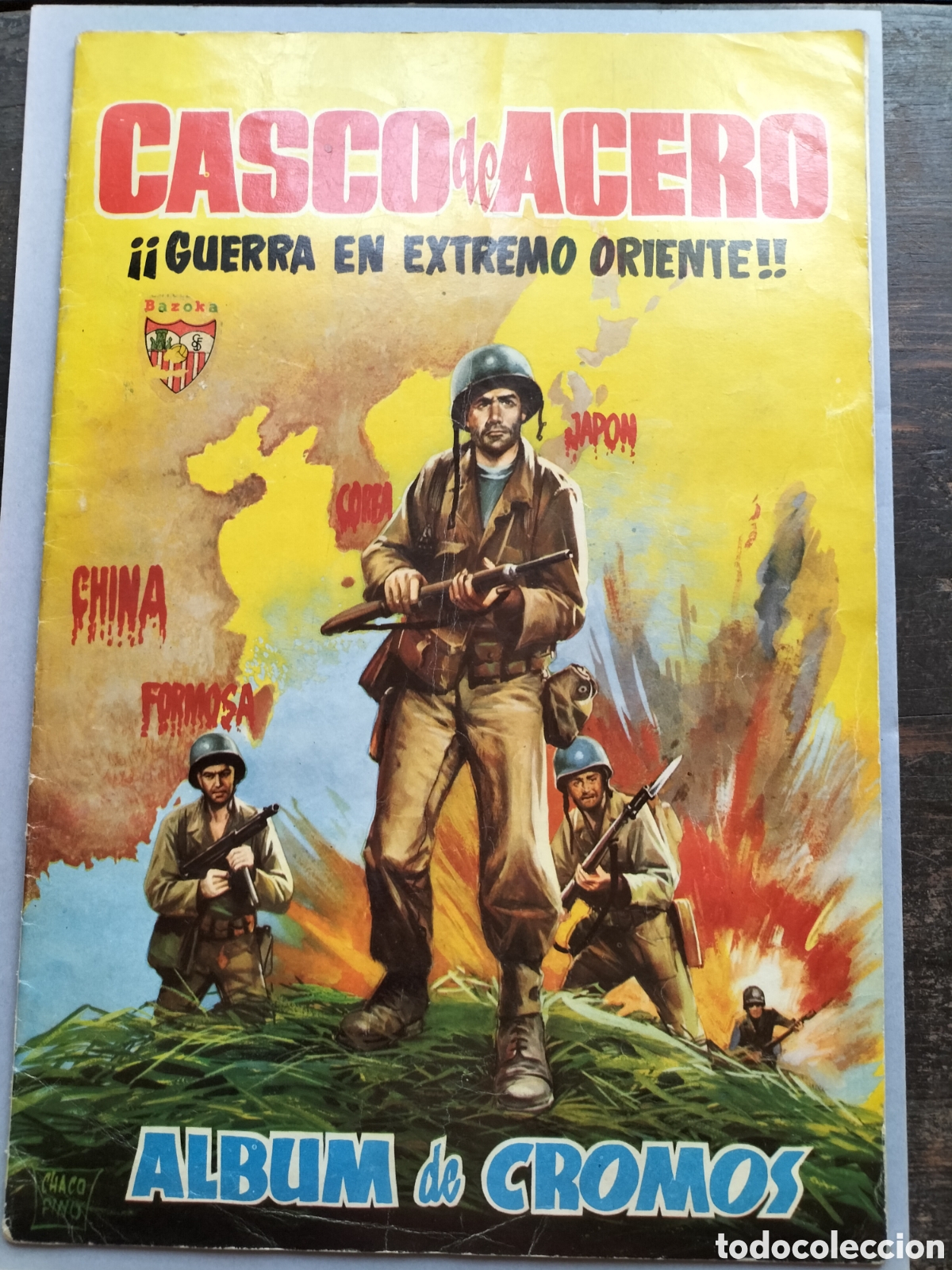 Coleccionismo &aacute;lbum: Casco de Acero , Guerra en Extremo Oriente. Completo y en Buen Estado.