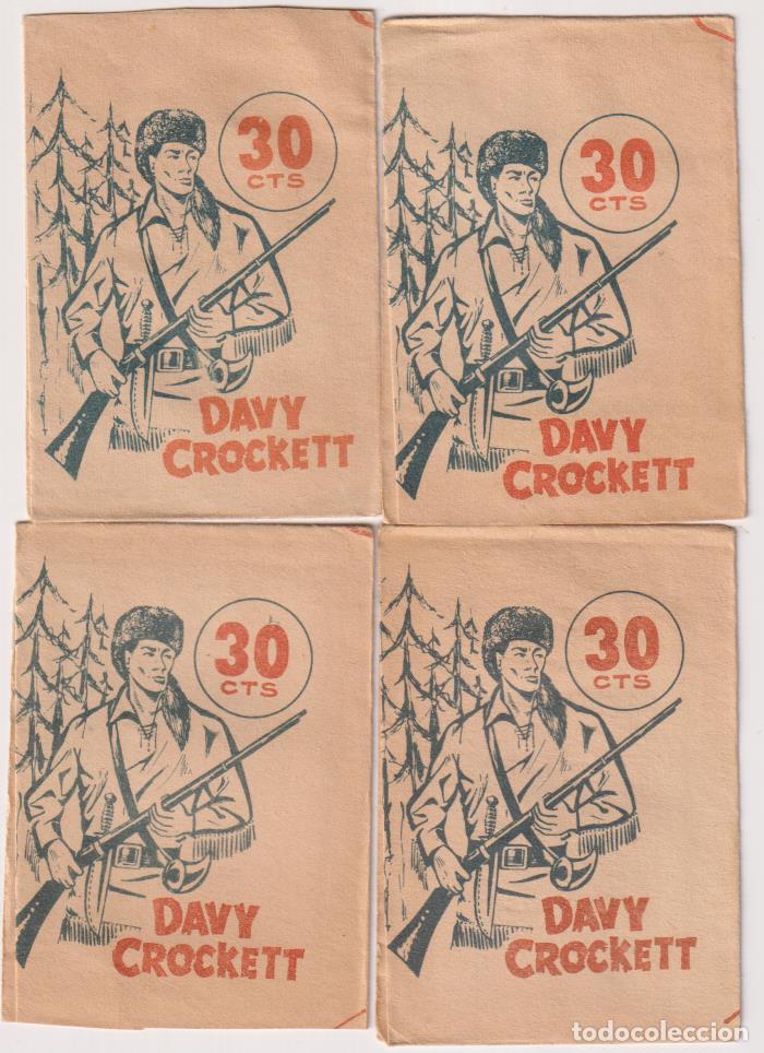 Coleccionismo &aacute;lbum: Lote de 4 Sobres vac&iacute;os de Davy Crockett de Ruiz Romero