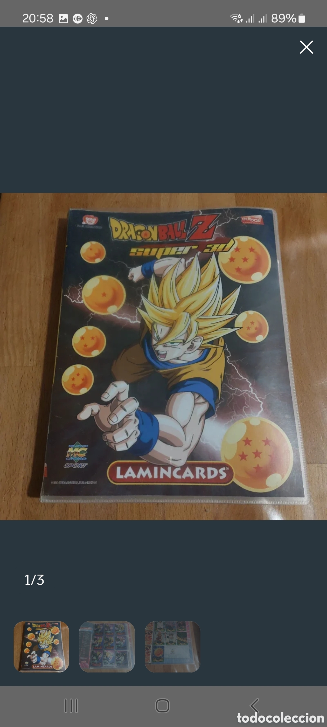 Coleccionismo &aacute;lbum: &Aacute;lbum Dragon Ball Z Super 3D COMPLETO !!