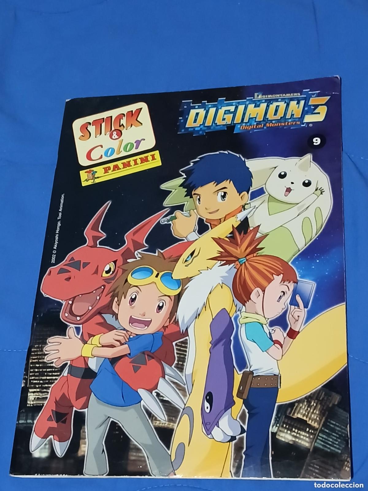 Coleccionismo &aacute;lbum: album STICK & COLOR - N&ordm; 9 DIGIMON 3 MONSTERS DIGITAL - PANINI 2002 - SIN USO