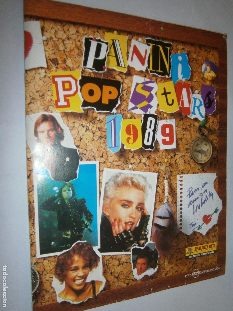 Coleccionismo &aacute;lbum: ESPECTACULAR ANTIGUO ALBUM DE CROMOS POP STARS 1989 COMPLETO