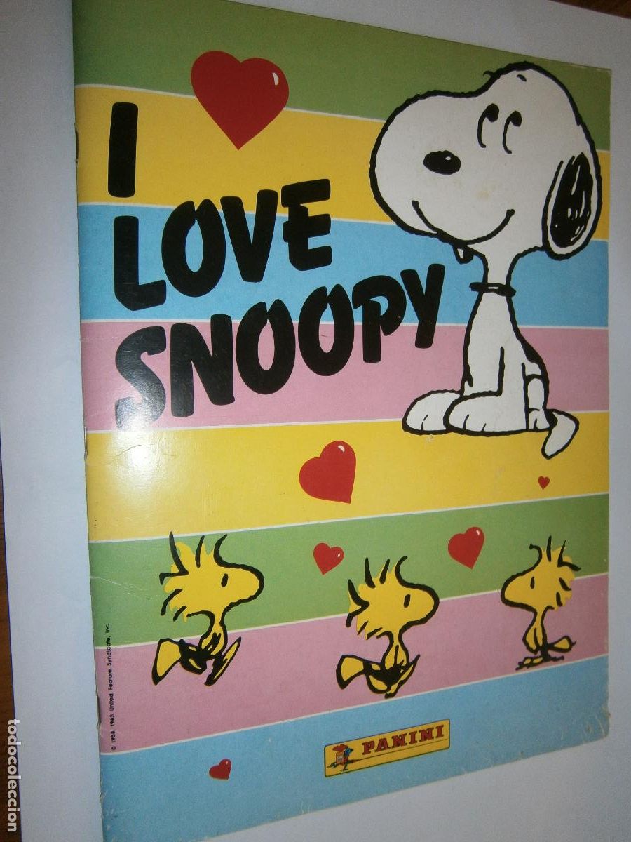 Coleccionismo &aacute;lbum: ESPECTACULAR ANTIGUO ALBUM DE CROMOS I LOVE SNOOPY COMPLETO
