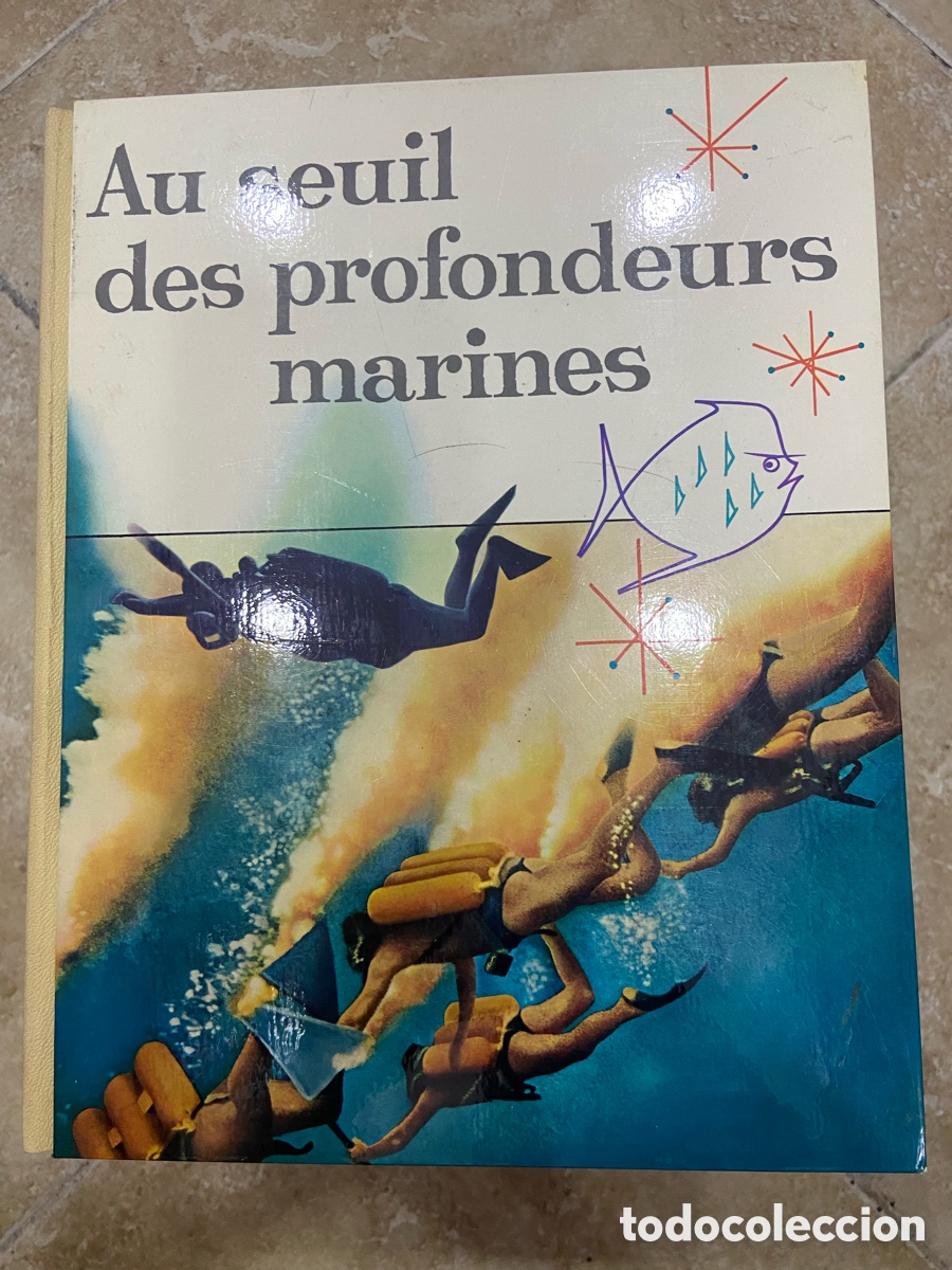 Coleccionismo &aacute;lbum: &Aacute;bum de cromos cl&aacute;sico &rdquo;Au seuil des profondeurs marines