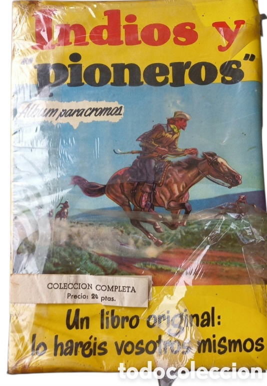 Coleccionismo &aacute;lbum: ALBUM INDIOS Y PIONEROS HISPANO AMERICANA COMPLETO PRECINTADO ORIGINAL