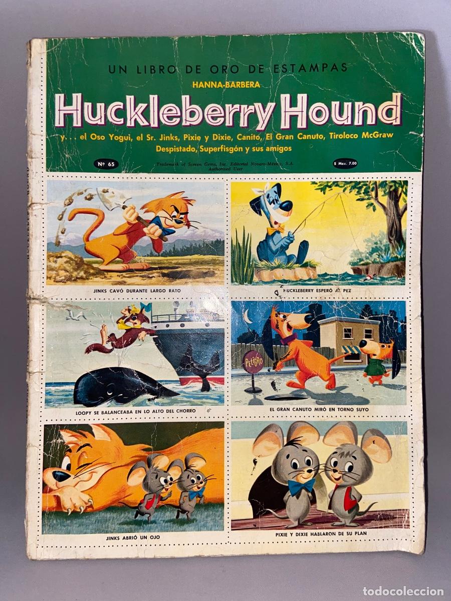 Coleccionismo &aacute;lbum: ANTIGUO &Aacute;LBUM DE CROMOS &ldquo; HUCKLEBERRY HOUND &ldquo; HANNA BARBERA LIBRO DE ORO NOVARO 1965