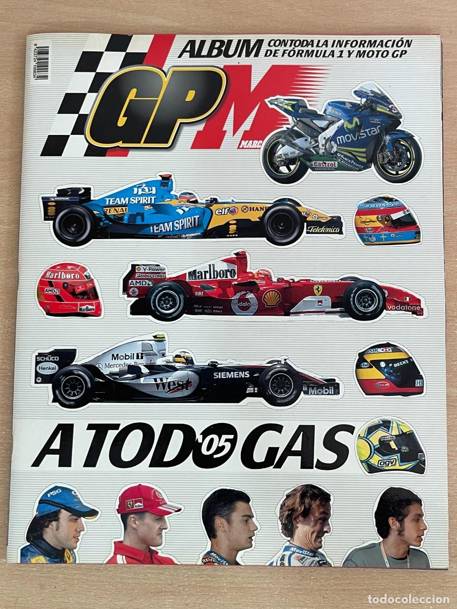 Coleccionismo &aacute;lbum: Album Cromos Completo GP Marca A TODO GAS '05 toda la informaci&oacute;n de F&oacute;rmula 1 y Moto GP 2005 Alonso