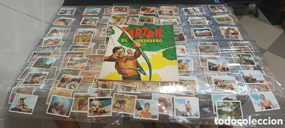 Coleccionismo &aacute;lbum: ALBUM - &rdquo; TARZAN EL JUSTICIERO &rdquo; - EDITORIAL RUIZ ROMERO 1967 - ALBUM VACIO + CROMOS DE SOBRE - COMP