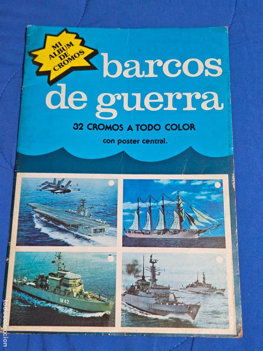 Coleccionismo &aacute;lbum: Barcos de Guerra. Album completo con los 32 cromos sin pegar.