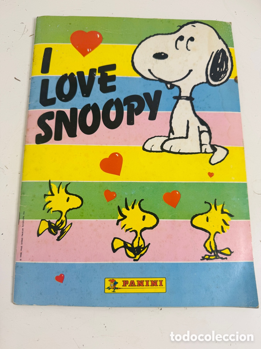 Coleccionismo &aacute;lbum: &Aacute;lbum de Cromos I Love Snoopy - Panini 1987 - Completo