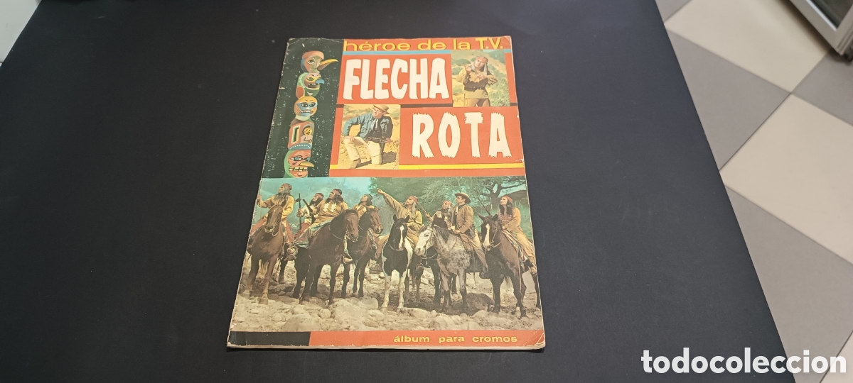 Coleccionismo &aacute;lbum: Album - FLECHA ROTA - HEROE DE LA T.V. - FHER 1963 - COMPLETO Y CROMOS PEGADOS POR ARRIBA - BUEN EST