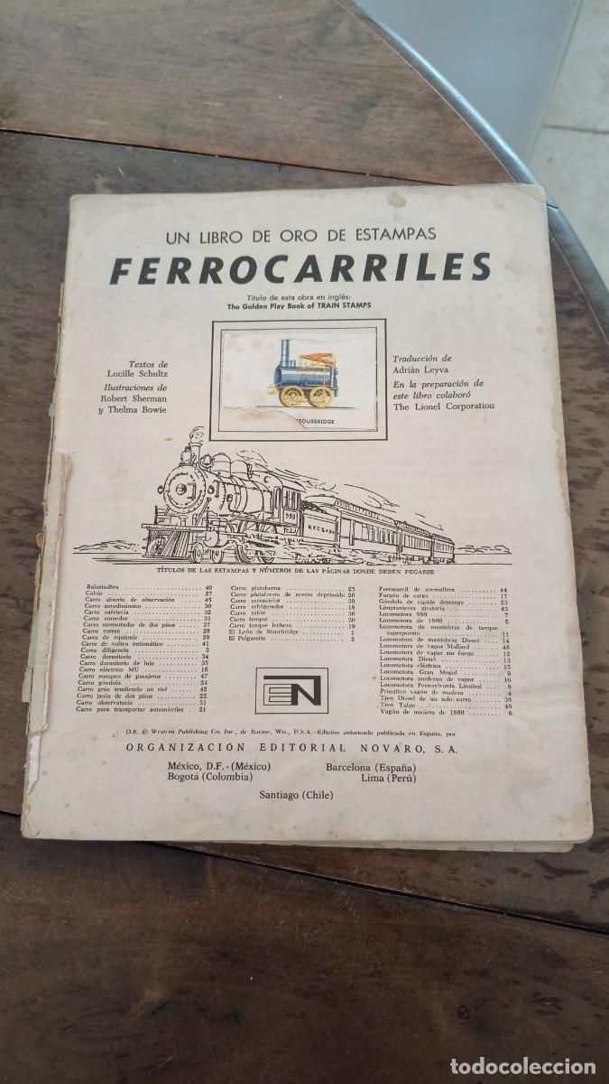 Coleccionismo &aacute;lbum: Album cromos ferrocariles libro de Oro de estampas rare