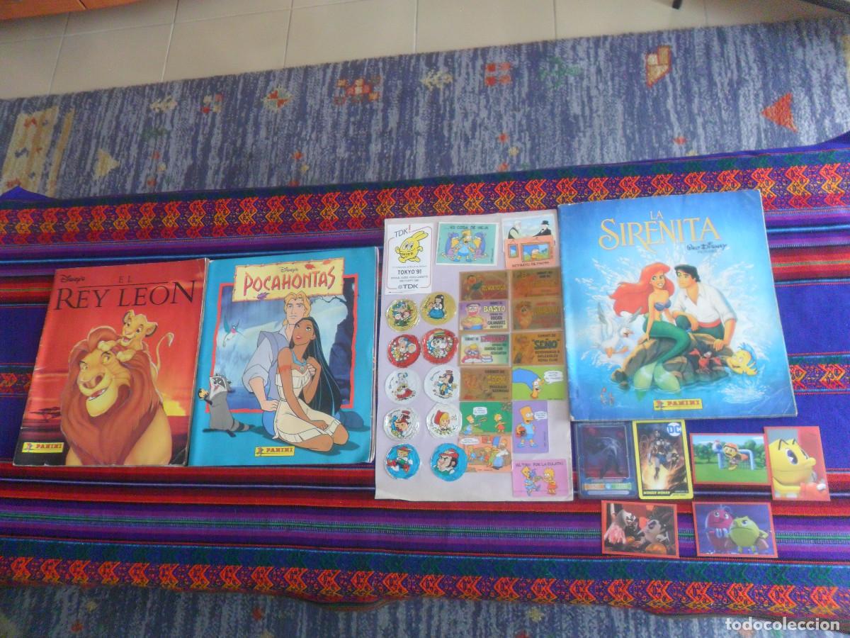 Coleccionismo &aacute;lbum: LA SIRENITA COMPLETO EL REY LE&Oacute;N POCAHONTAS INCOMPLETO. REGALO 30 CROMO SIMPSONS BOLLYCAO ELGORRIAGA