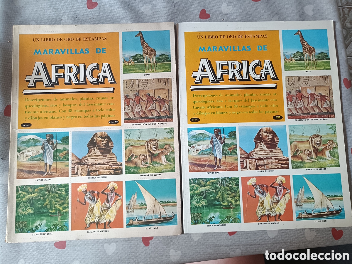 Coleccionismo &aacute;lbum: &Aacute;lbum MARAVILLAS DE AFRICA Versi&oacute;n Espa&ntilde;ola y Mexicana Completos