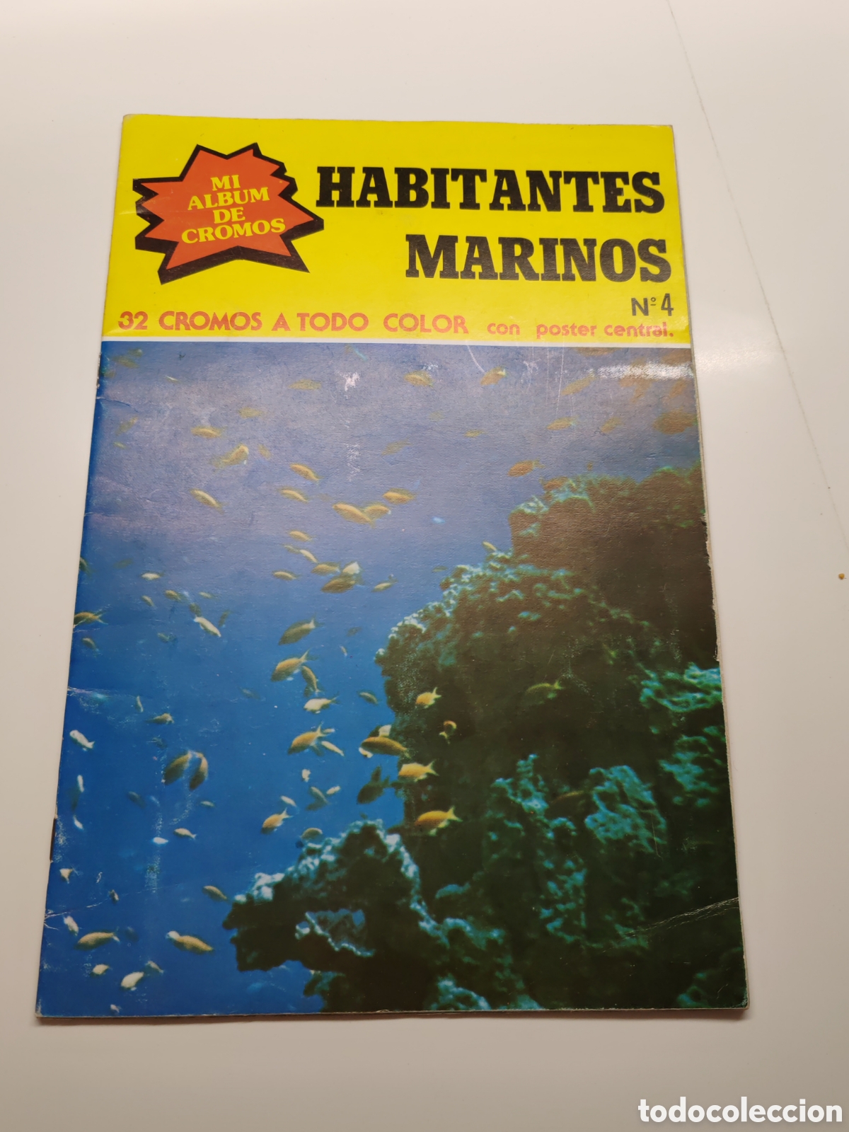 Coleccionismo &aacute;lbum: ALBUM COMPLETO CROMOS HABITANTES MARINOS 32 CROMOS A TODO COLOR. P&Oacute;STER CENTRAL.NUEVA SITUACI&Oacute;N 1980