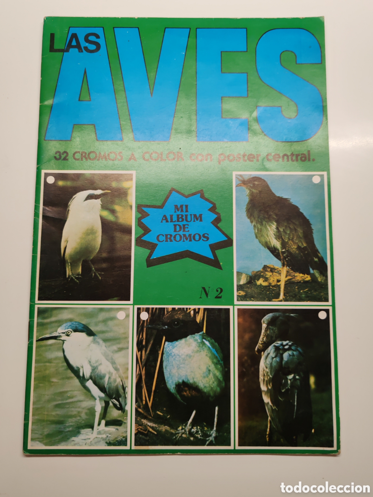 Coleccionismo &aacute;lbum: Album completo LAS AVES N. 2. 32 cromos a color con poster central. A&ntilde;o 1980.