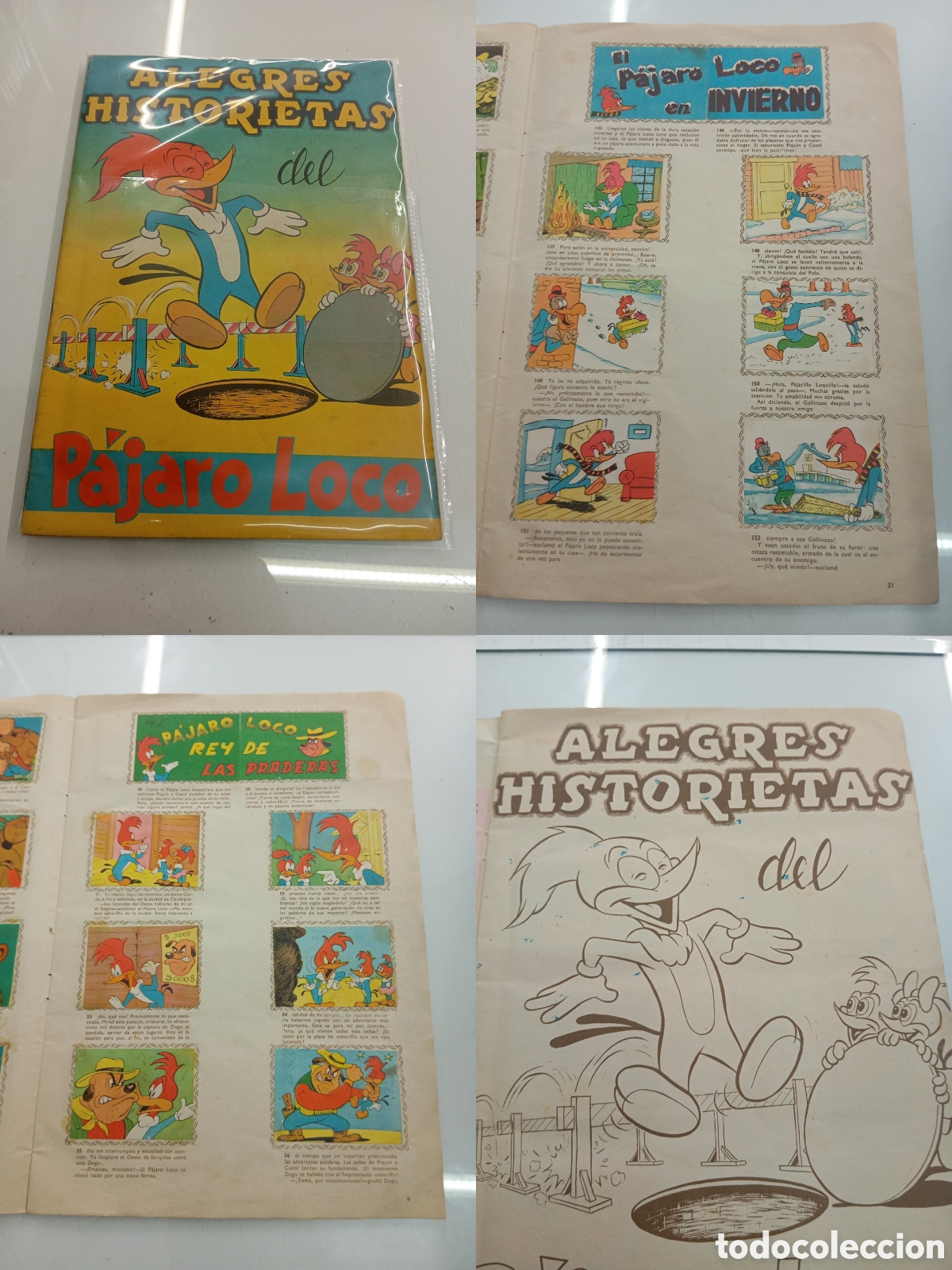 Coleccionismo &aacute;lbum: &Aacute;LBUM COMPLETO ALEGRES HISTORIETAS DE P&Aacute;JARO LOCO ED. FHER WALTER LANTZ WOODY WOODPECKER BUEN ESTADO