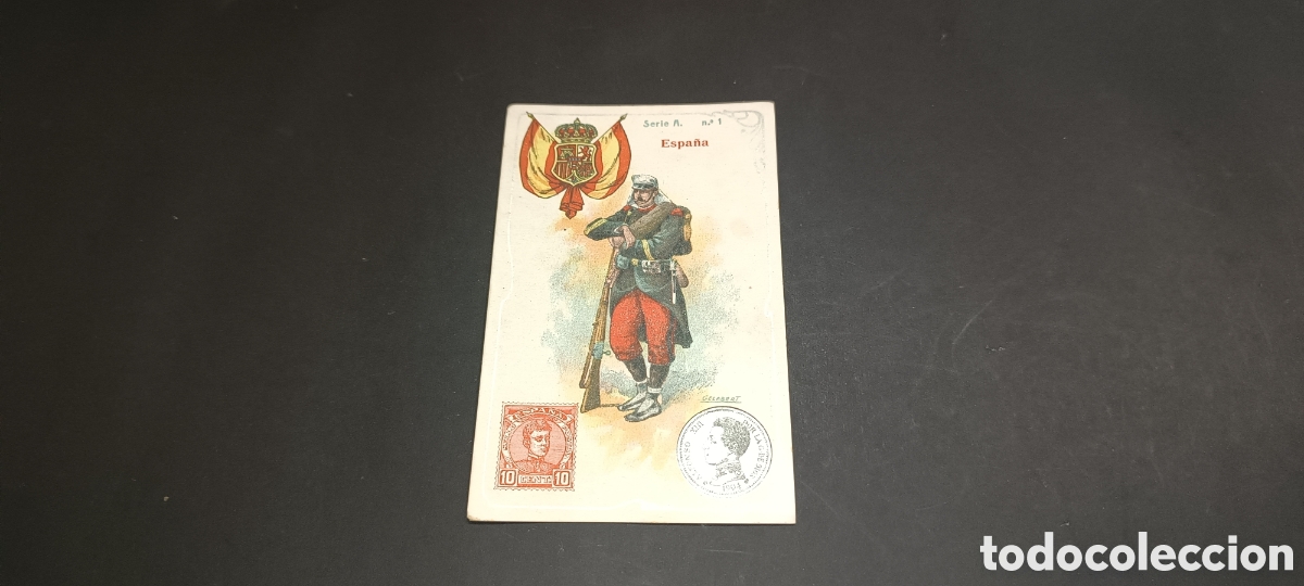 Coleccionismo &aacute;lbum: ANTIGUA COLECCION COMPLETA DE 30 CROMOS - &rdquo; SOLDADO, MONEDA, SELLO, ESCUDO Y BANDERA &rdquo; - BUEN ESTADO