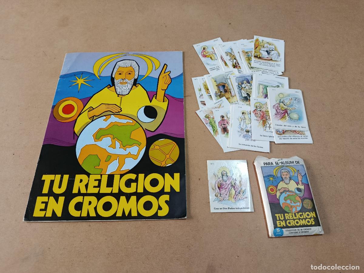 Coleccionismo &aacute;lbum: &Aacute;LBUM TU RELIGI&Oacute;N EN CROMOS - COMPLETO CON LOS CROMOS SUELTOS Y UN SOBRE