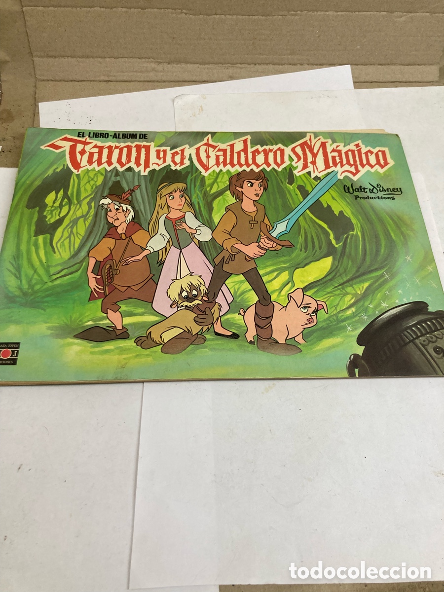 Coleccionismo &aacute;lbum: &Aacute;lbum de Taron y el Caldero M&aacute;gico, publicado en Espa&ntilde;a en 1986