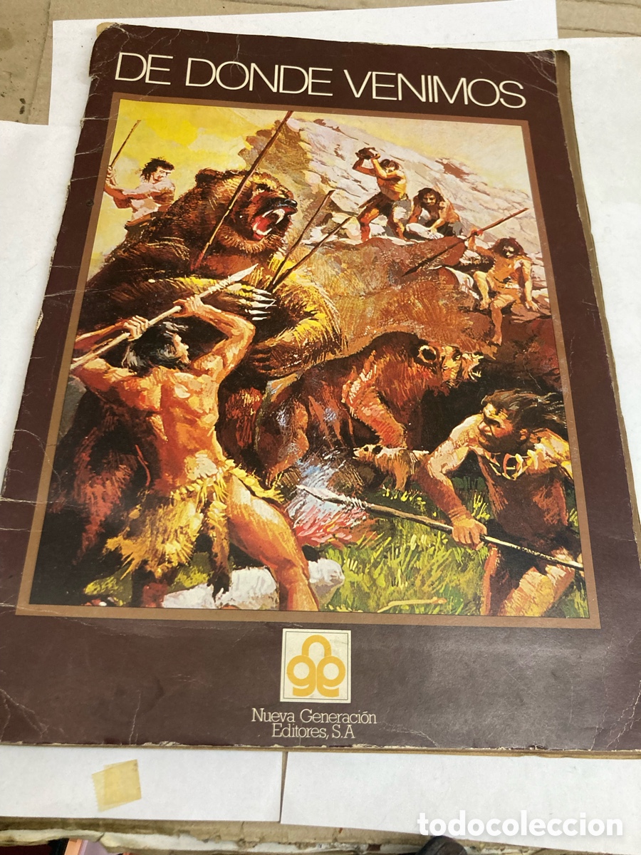 Coleccionismo &aacute;lbum: &aacute;lbum de cromos titulado &rdquo;De d&oacute;nde venimos&rdquo;, publicado en 1980