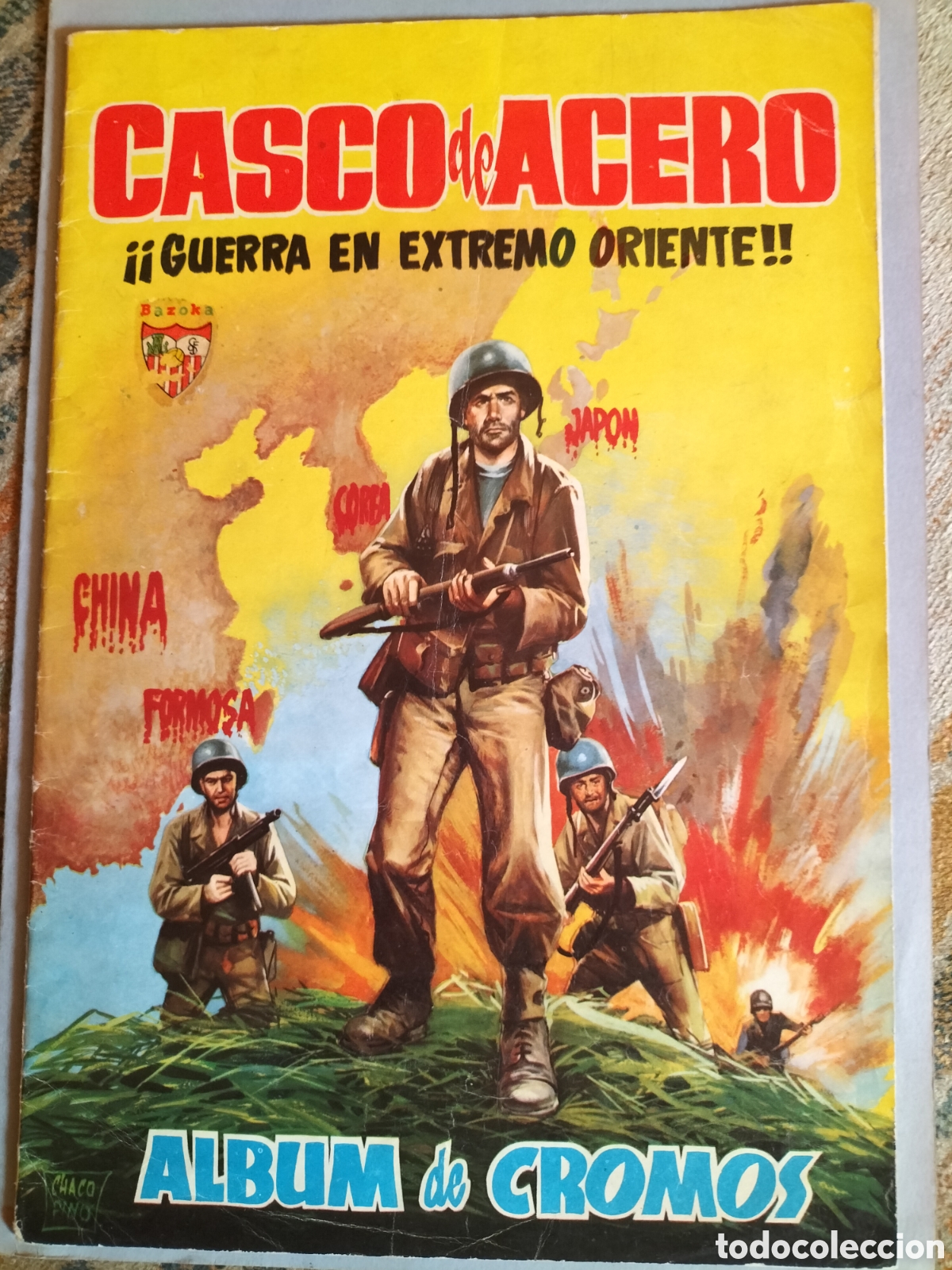 Coleccionismo &aacute;lbum: Casco de Acero, Guerra en Extremo Oriente. Completo. Buen Estado.