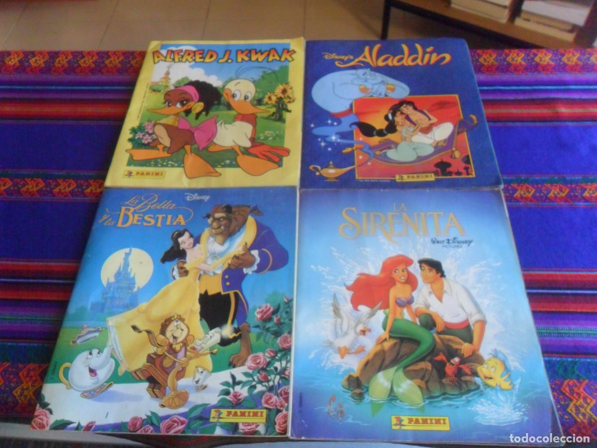 Coleccionismo &aacute;lbum: ALADD&Iacute;N LA SIRENITA BELLA Y BESTIA COMPLETO CON REPETIENDA PANINI DISNEY 1992. REGALO ALFRED J. KWAK
