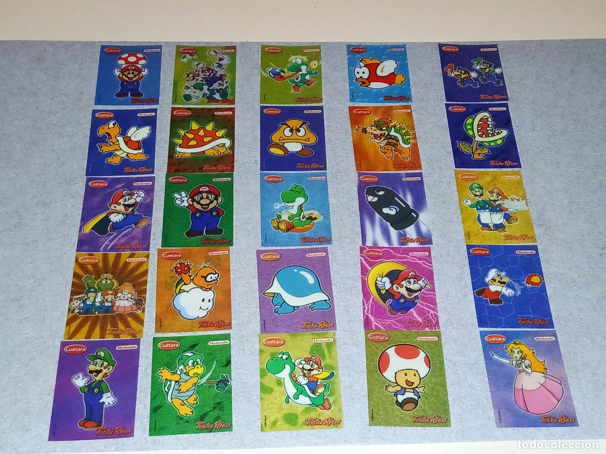 Coleccionismo &aacute;lbum: Premium, colecci&oacute;n completa. Super Mario, Tosta Rica (Cu&eacute;tara), 25 cromos transl&uacute;cidos