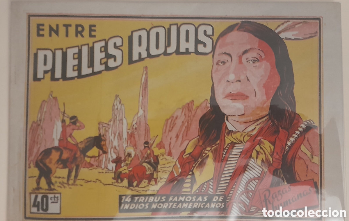 Colecionismo Caderneta: &Aacute;LBUM DE CROMOS ENTRE PIELES ROJAS,RAZAS HUMANAS EDICIONES CISNE BELICO 1942