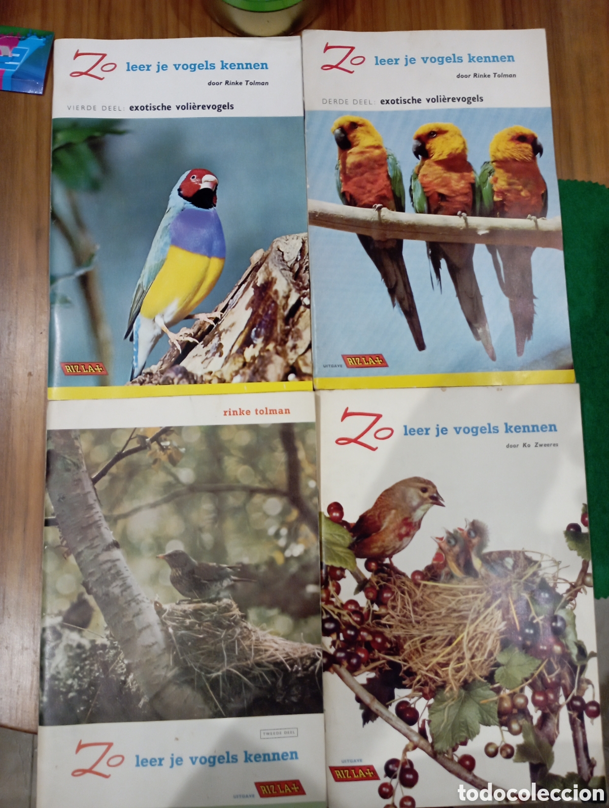 Coleccionismo &aacute;lbum: Lote de 4 &aacute;lbumes completos de cromos de aves de papel de fumar Rizla. Serie completa