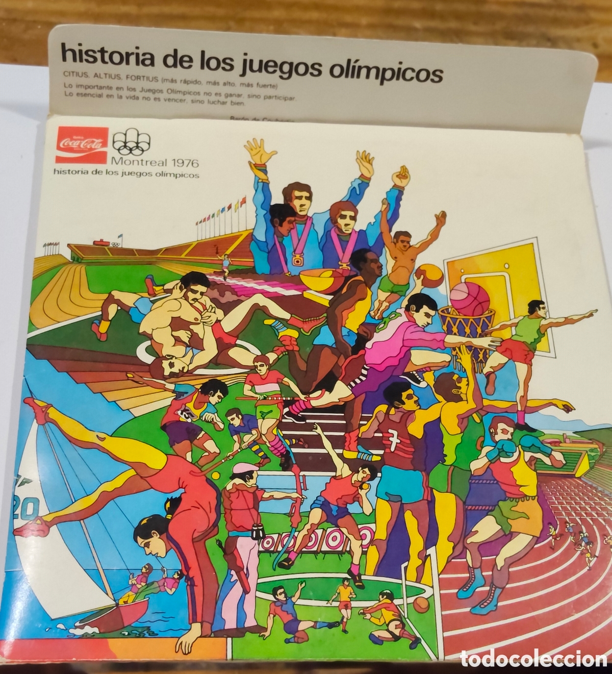 Coleccionismo &aacute;lbum: T&Iacute;TULO:Coleccion COMPLETA NUEVA 96 Chapas Coca-Cola Montreal 1976 Juegos Olimpicos - Album Original