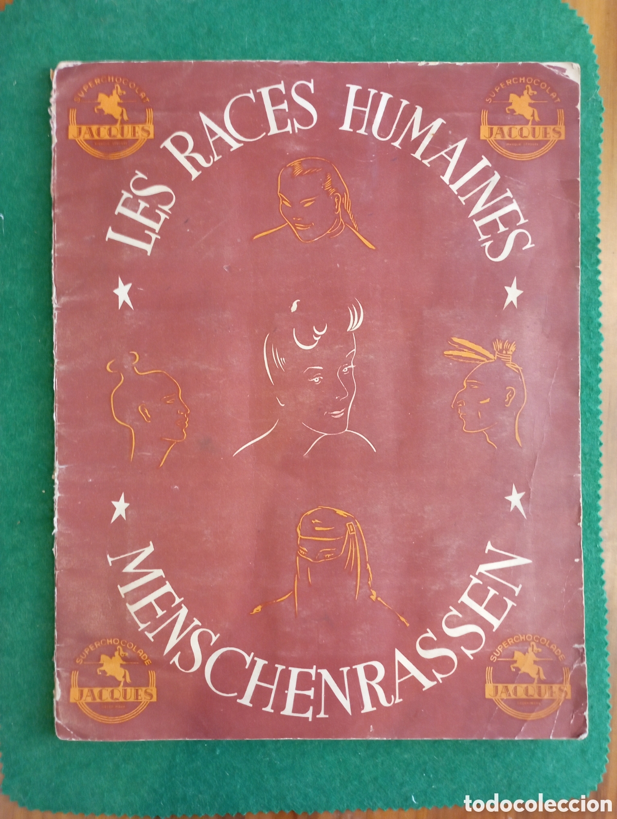 Coleccionismo &aacute;lbum: &Aacute;lbum de cromos completo &rdquo;Las razas humanas&rdquo; chocolate Jacques 144 cromos