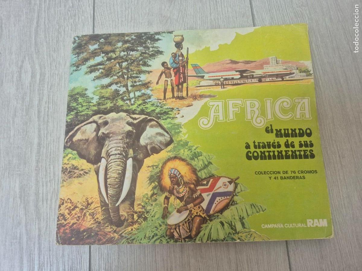Coleccionismo &aacute;lbum: ALBUM CROMOS COMPLETO AFRICA 1970 RAM EL MUNDO A TRAVES DE SUS CONTINENTES