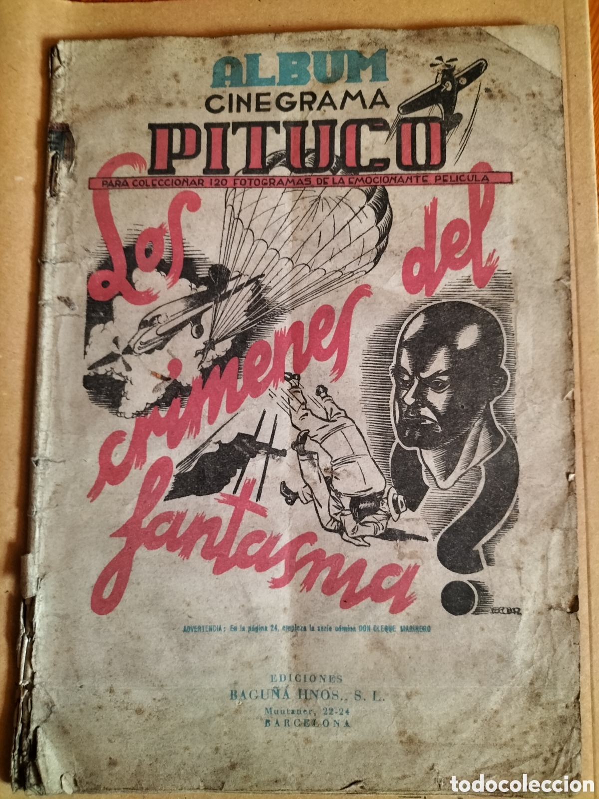 Coleccionismo &aacute;lbum: &Aacute;lbum Pituco. Los Cr&iacute;menes del Fantasma. Completo. Faltan tapas.