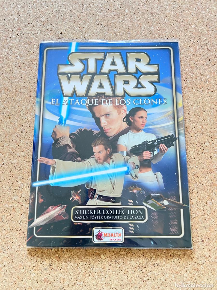 Coleccionismo &aacute;lbum: &Aacute;lbum de cromos STAR WARS ES ATAQUE DE LOS CLONES completo con p&oacute;ster