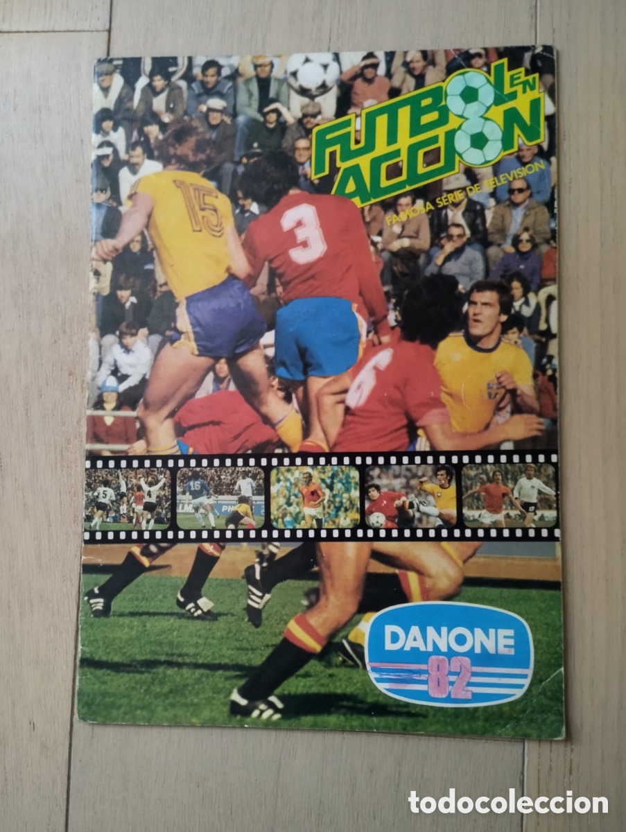 Coleccionismo &aacute;lbum: F&uacute;tbol en acci&oacute;n. Album de cromos Danone completo