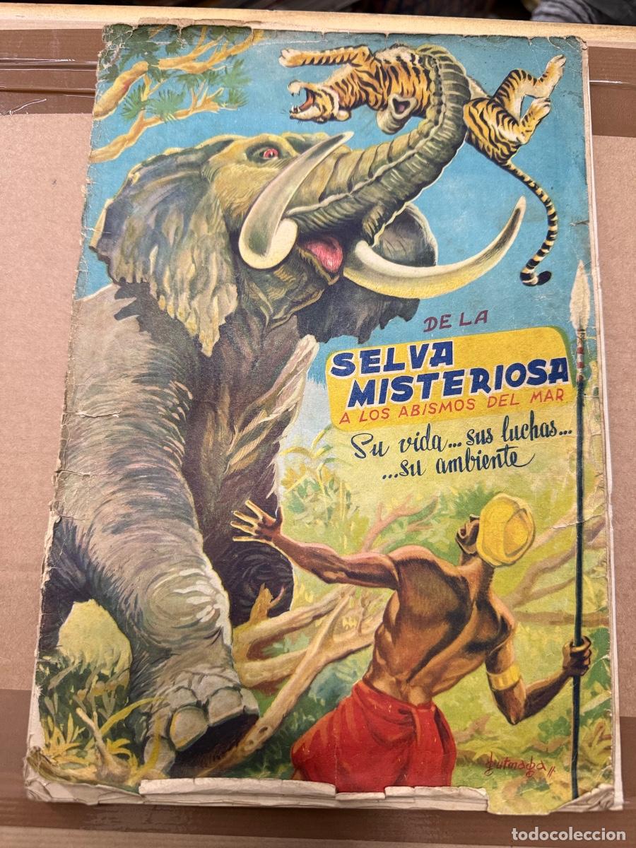 Coleccionismo &aacute;lbum: DE LA SELVA MISTERIOSA A LOS ABISMOS DEL MAR. Antiguo album de cromos completo. Todo fotografiado