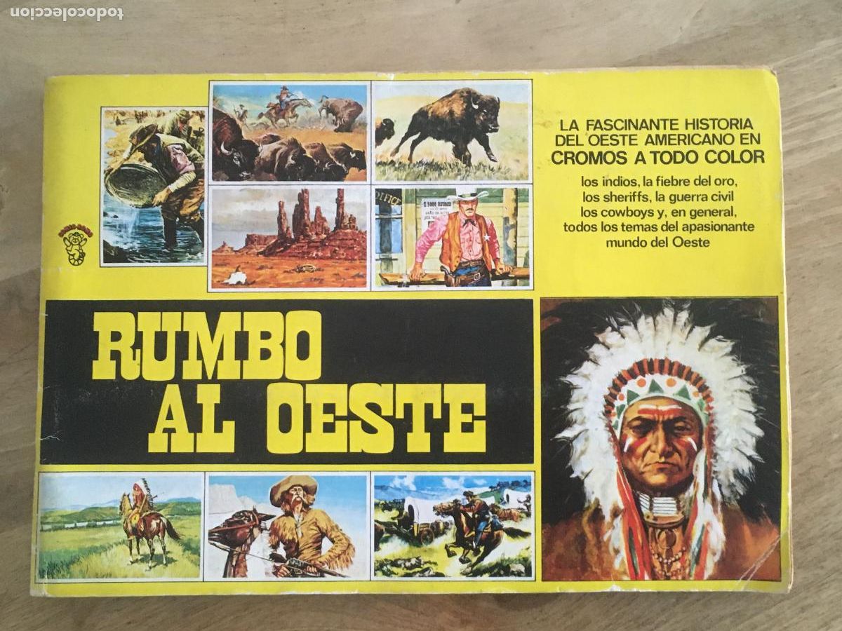 Coleccionismo &aacute;lbum: rumbo al oeste album de cromos casi completo solo falta 1 cromo perfecto estado como nuevo