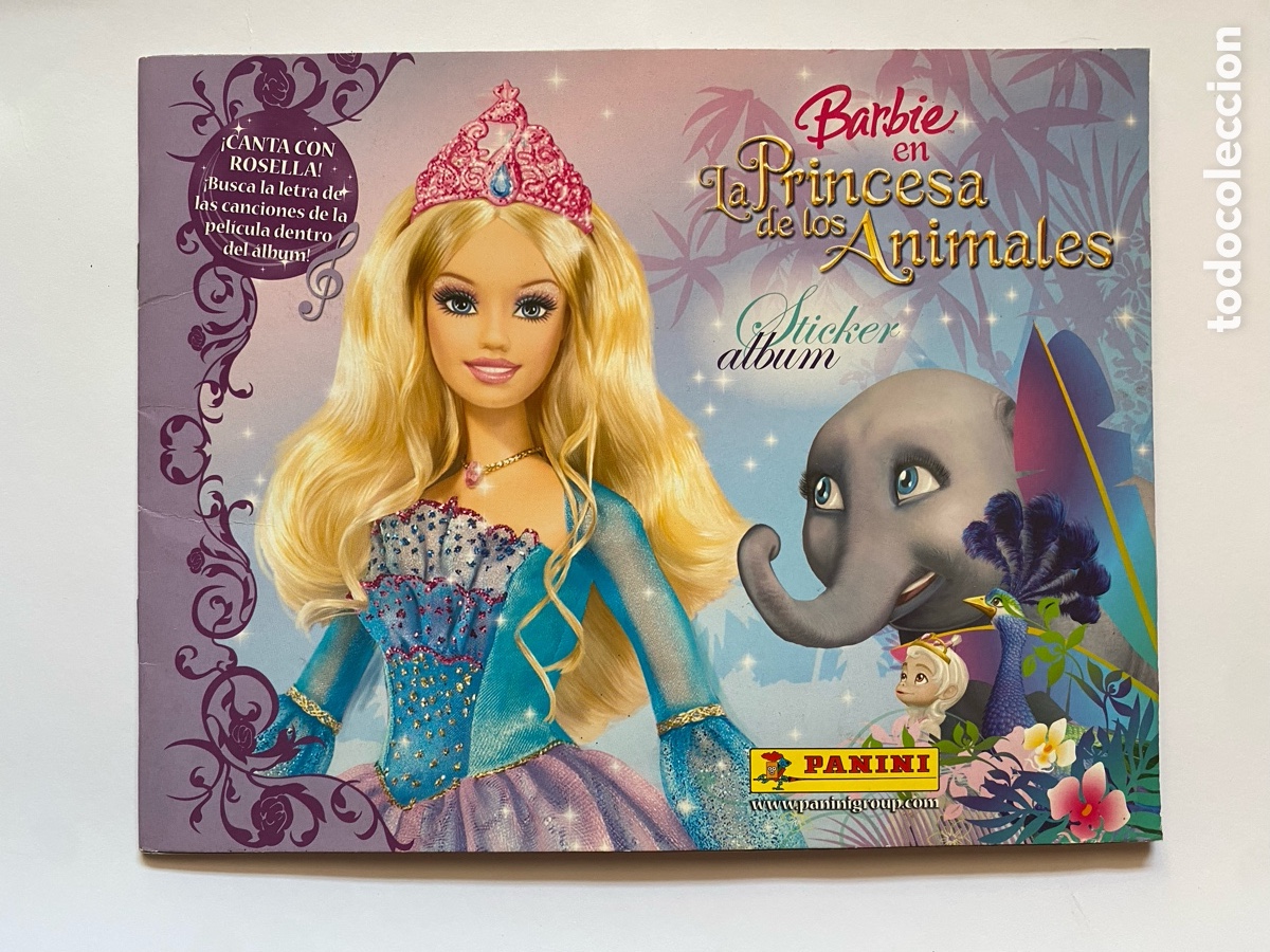 Coleccionismo &aacute;lbum: &Aacute;lbum de cromos Barbie en La Princesa de los Animales COMPLETO