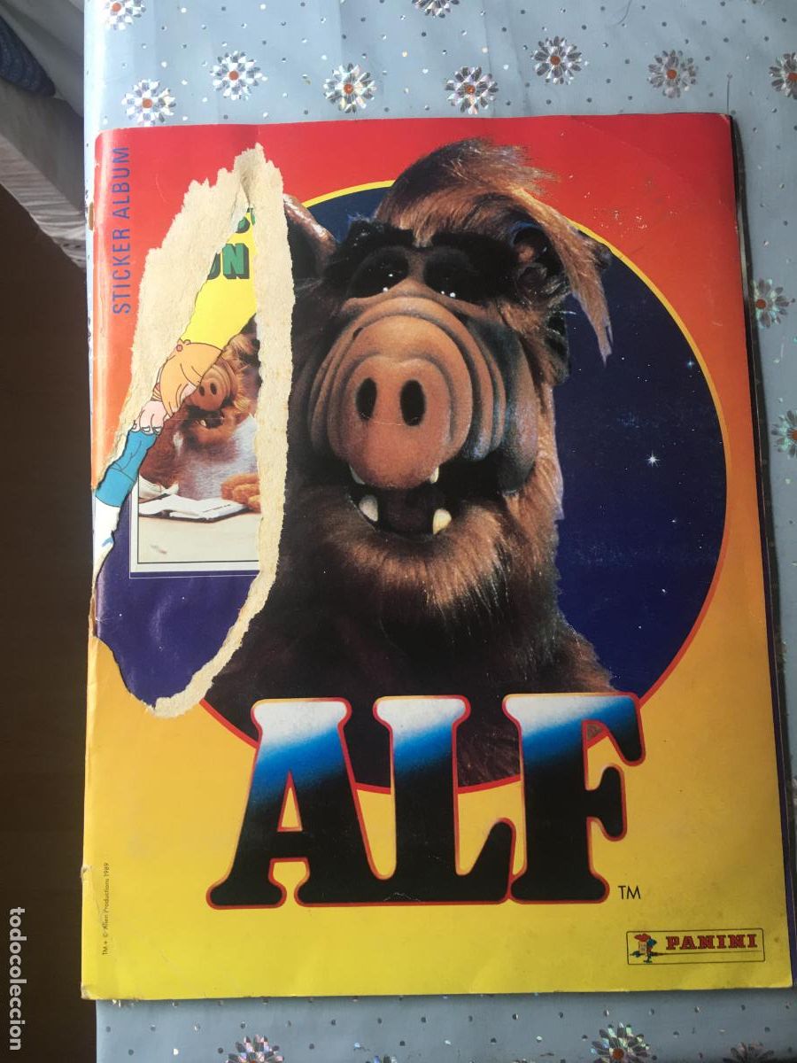 Coleccionismo &aacute;lbum: ALF PANINI PORTADA MAL CROMOS BIEN Y CON POSTER COMPLETO