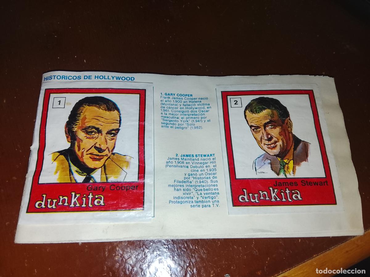 Coleccionismo &aacute;lbum: &Aacute;LBUM COMPLETO (48/48 CROMOS) ROSTROS FAMOSOS DUNKITA - CHICLES DUNKIN A&Ntilde;OS 70 - SIN TAPAS