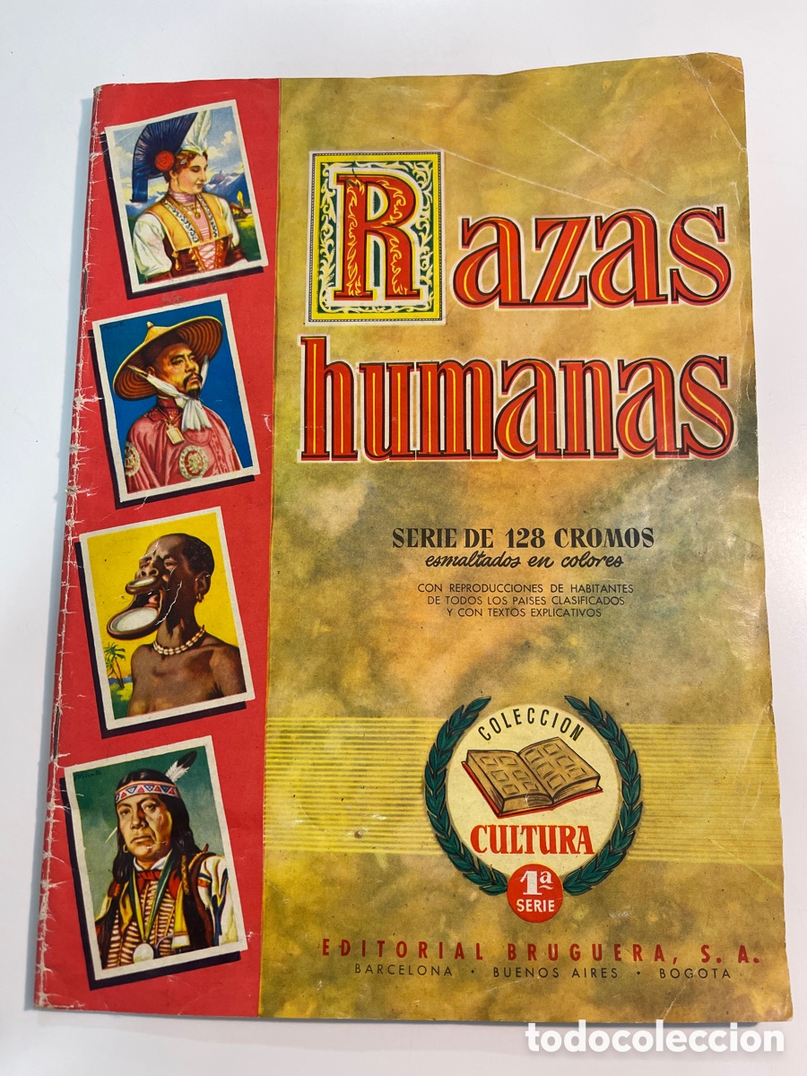 Colecionismo Caderneta: &Aacute;lbum cromos Razas Humanas 128 cromos completo 1&ordf; serie Bruguera